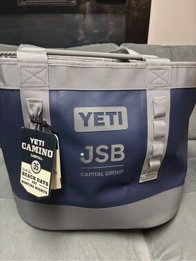 Yeti Camino Carryall 35 - Navy and Light Gray Two-Tone Tote